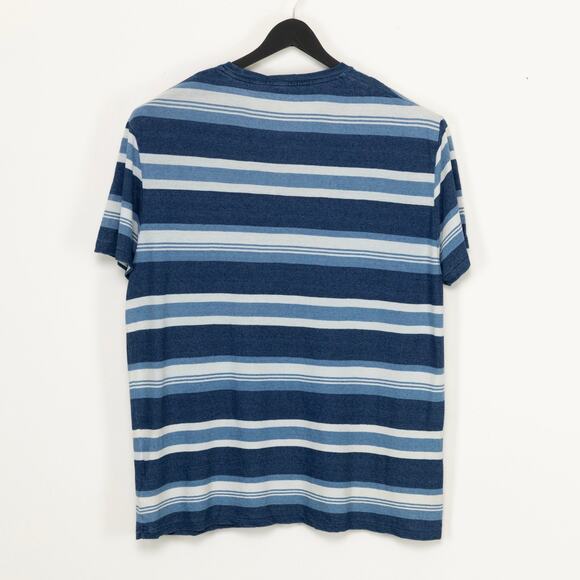 Polo Ralph Lauren Men Classic Fit Striped Cotton Linen Tee Navy Size XL - Picture 4 of 7